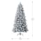 7.5ft. Pre-Lit Montreal Flocked Artifical Christmas Tree, LumaDazzle™ Color Changing Twinkle LED Lights by Ashland®